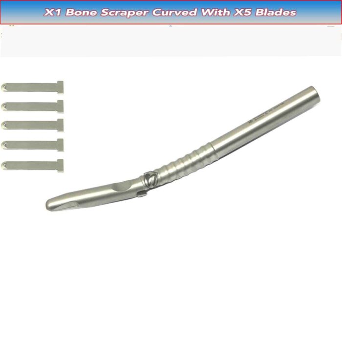 Bone Scraper Curved (Included 5 Blade)